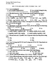 Đề cương môn Hóa học 8 - Năm học 2016-2017 - Trường THCS Nghĩa Trung